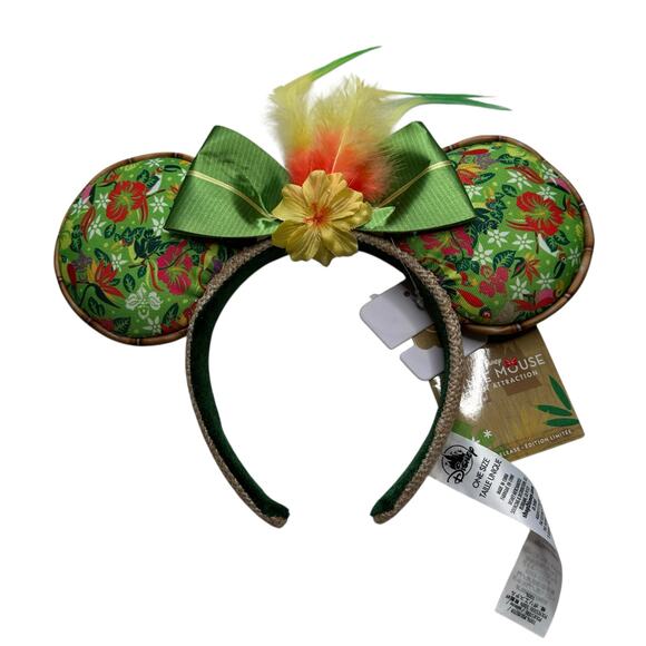 DISNEY Parks Minnie Mouse Limited Edition The Main Attraction Tiki Room Headband - Picture 1 of 8